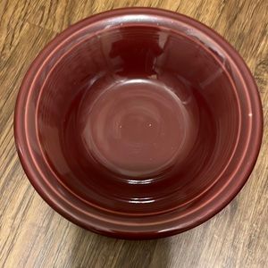 Art Deco fiesta ware in Claret? Post 86 3 pieces, mug, cereal and fruit bowl.